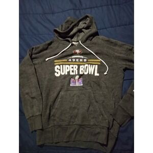 Super Bowl 58 LVIII Official NFL Gray Jacket Hoodie Men's Medium USA Made C10